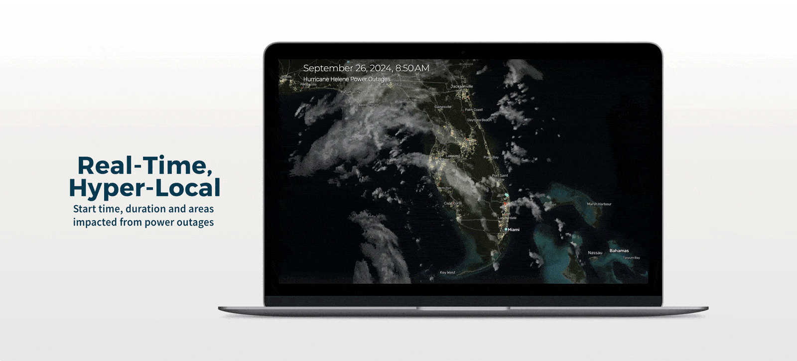 Real-time, hyper-local power outage insights including start time, duration and areas impacted provided by Ting Insights