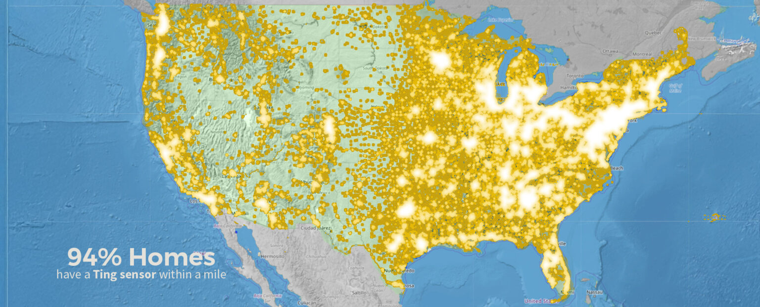 Ting Insights: 94% of US homes are within a mile of a Ting sensor