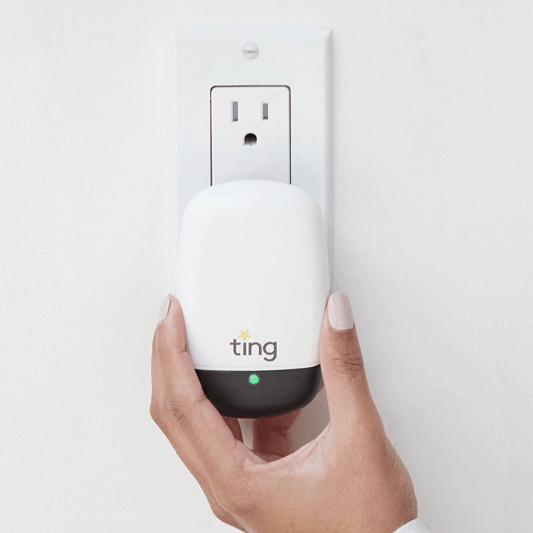 Ting sensor plugged into wall - FINAL Ting sensor being plugged into wall with 2 minute installation
